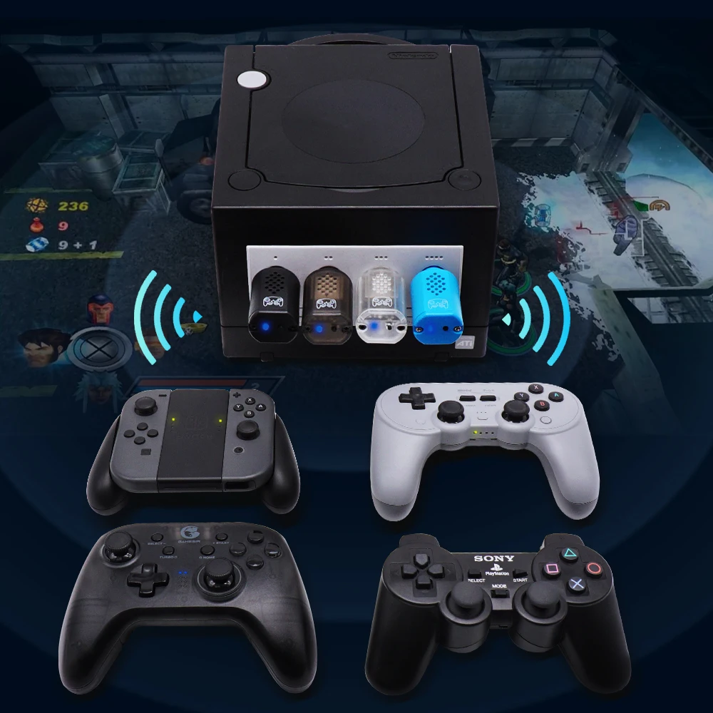 Adattatore Per Controller Wireless Retroscaler Blueretro Per Nintendo Gamecube Ngc Compatibile Con Ps5 Ps4 Switch Controller Xbox