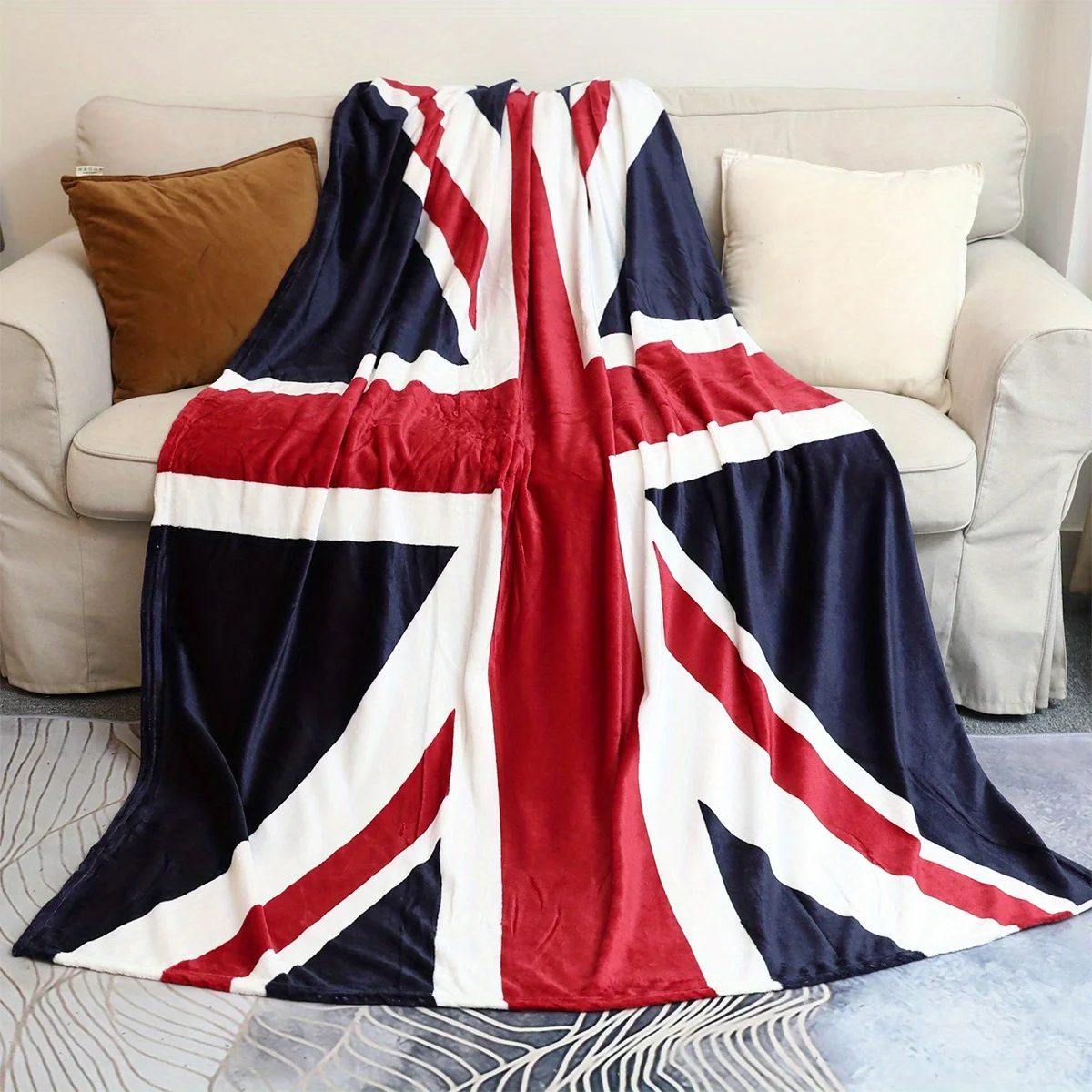 1 British Flag Printed Blanket Super Soft Flannel Double Bed Sofa Chair Autumn/winter Camping Living Room Desk Gift 5