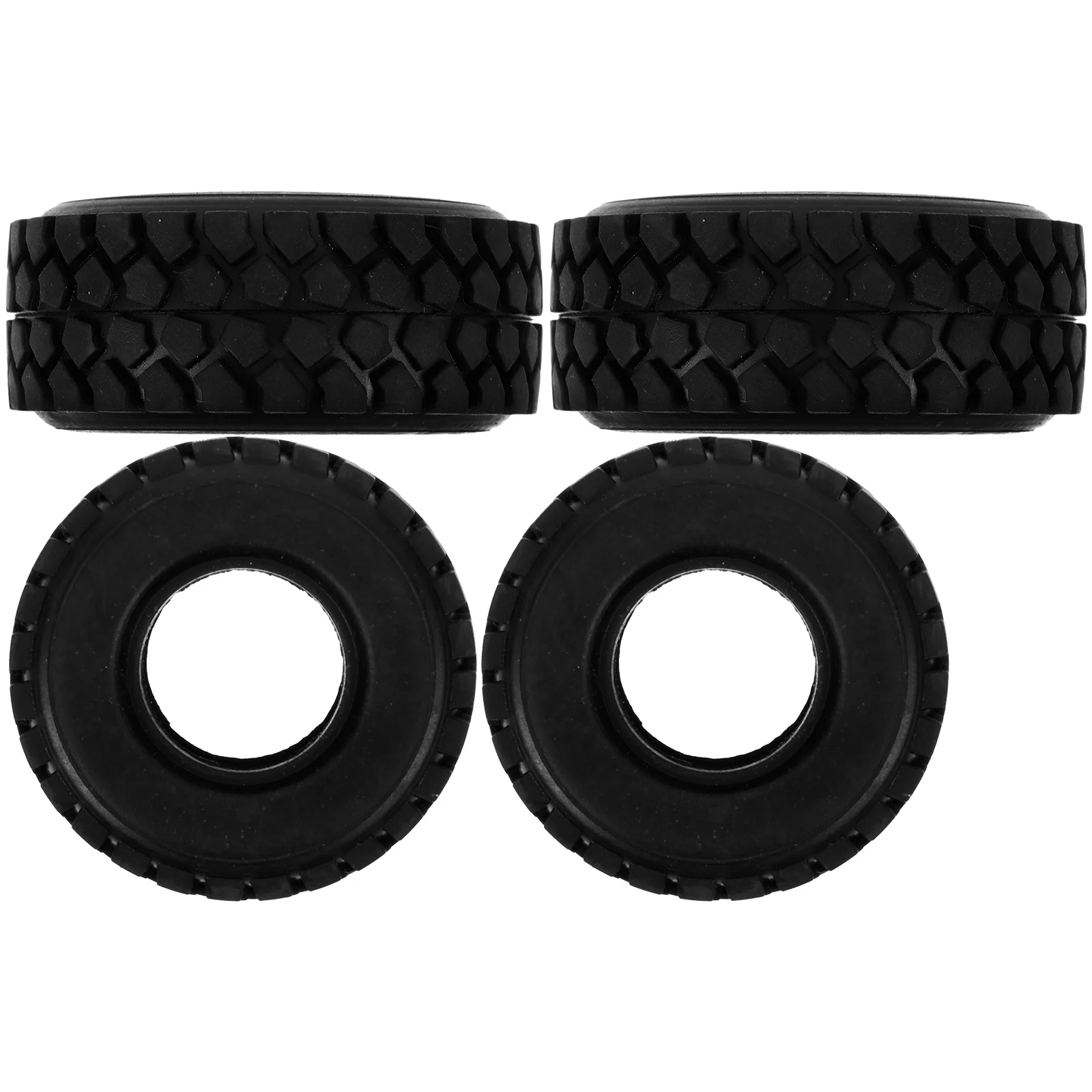 

4 Pcs Toy Truck Tires Wheels for Craft Toddlers Car Rubber Kids Toys