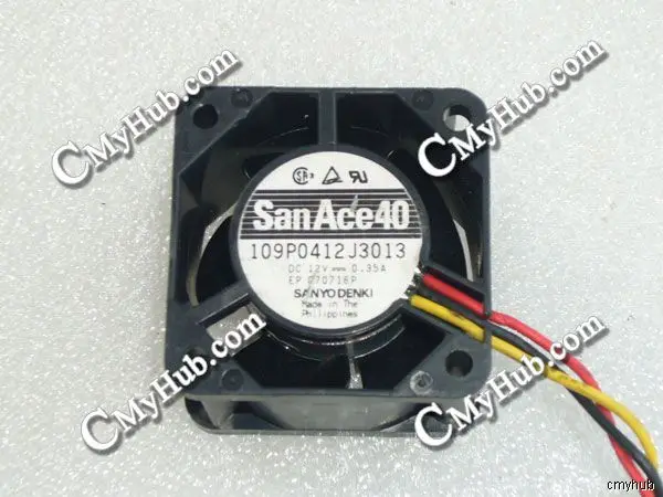 

Для Sanyo Denki 109P0412J3013 DC12V 0.35A 4028 4 см 40 мм 40x40x28мм 3pin охлаждающий вентилятор 109P0412J3013