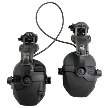 Cuffie antirumore montate su casco attivo per tiro Protezione acustica elettronica Protezione per le orecchie Riduzione del rumore Cuffie da caccia attive