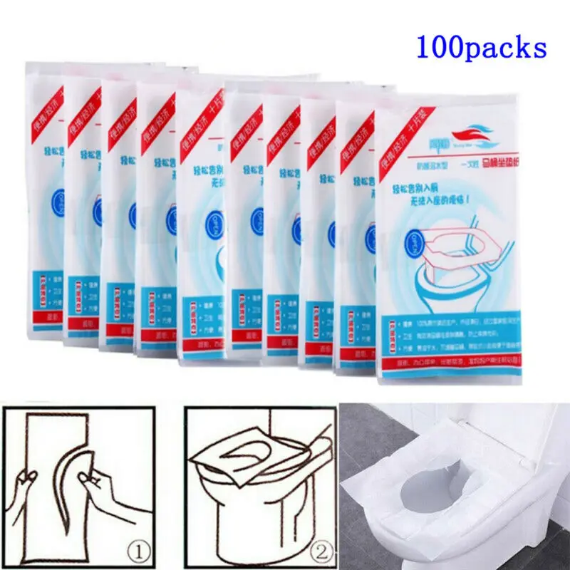 100PCS Disposable Toilet Seat Cover Mat Toilet Paper Pad For Travel Camping  Bathroom Accessiories Sheets Pocket Size Flushab - AliExpress