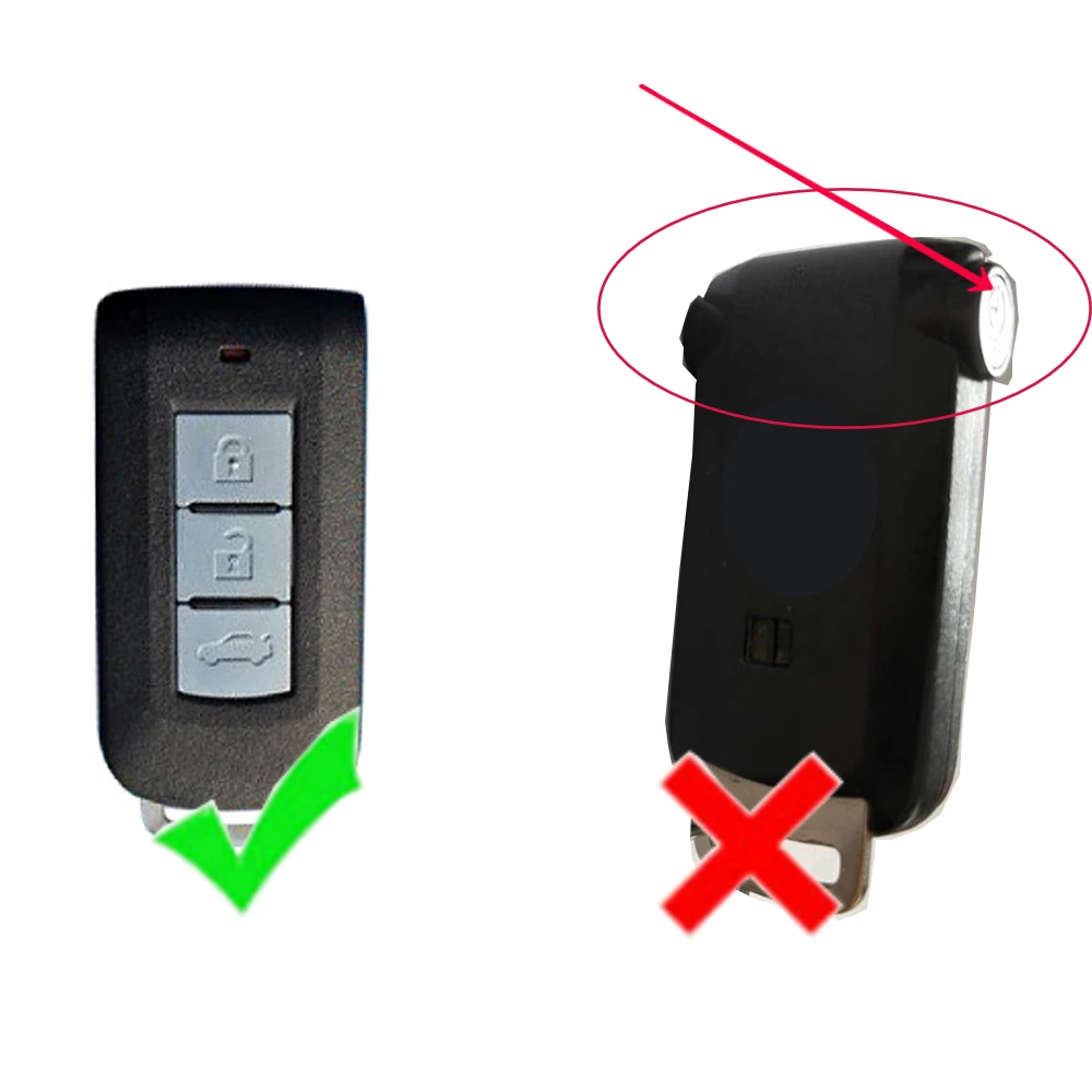 Custodia per chiave auto intelligente in pelle di metallo per Mitsubishi Outlander 3 ASX Colt Lancer 10 EX Grandis Pajero Sport Protector Fob - S7e5d11e5264d49a69b8a6f695df036a5Z