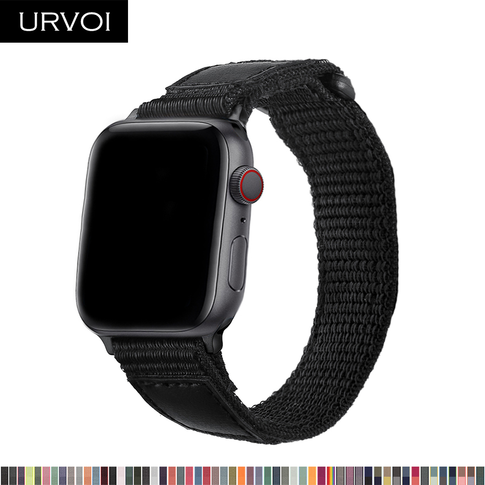 URVOI Sport Loop for apple watch ultra 2 series 10 9 8 7 6SE54 Nylon loop for iwatch sport band 42 46mm breathabe hook fastener
