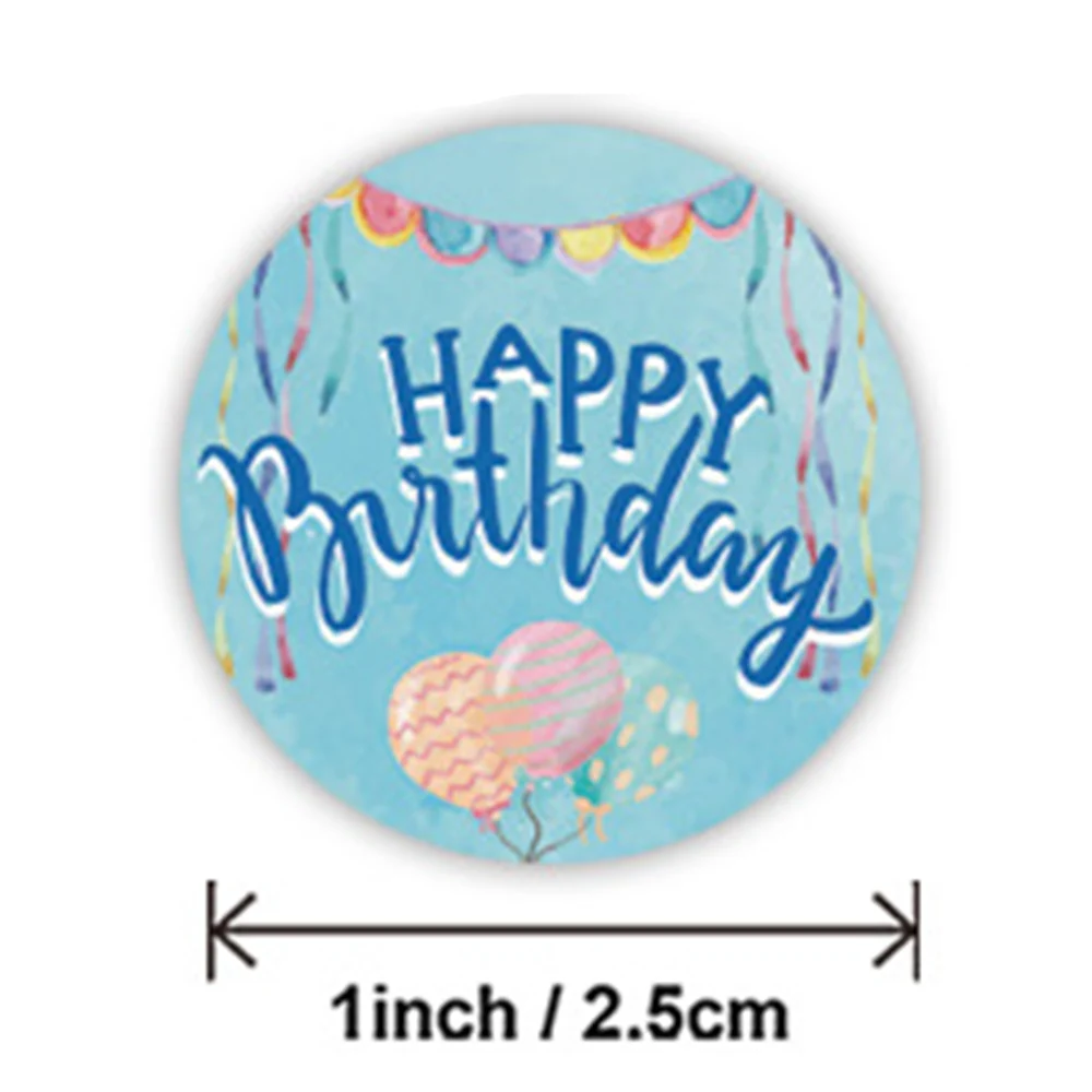 50-100 stücke alles Gute zum Geburtstag Aufkleber Geschenk verpackung Versiegelung etikett DIY Party Dekoration selbst klebende handgemachte Schreibwaren Aufkleber – Detail 3