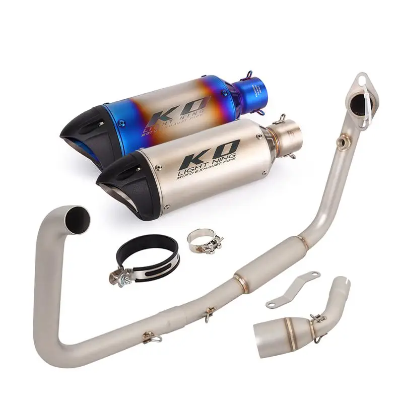 

For Benelli TNT125 2017-2023 Motorcycle Exhaust Muffler Header Mid Link Pipe Stainless Steel Silencer Tips DB Killer Full System