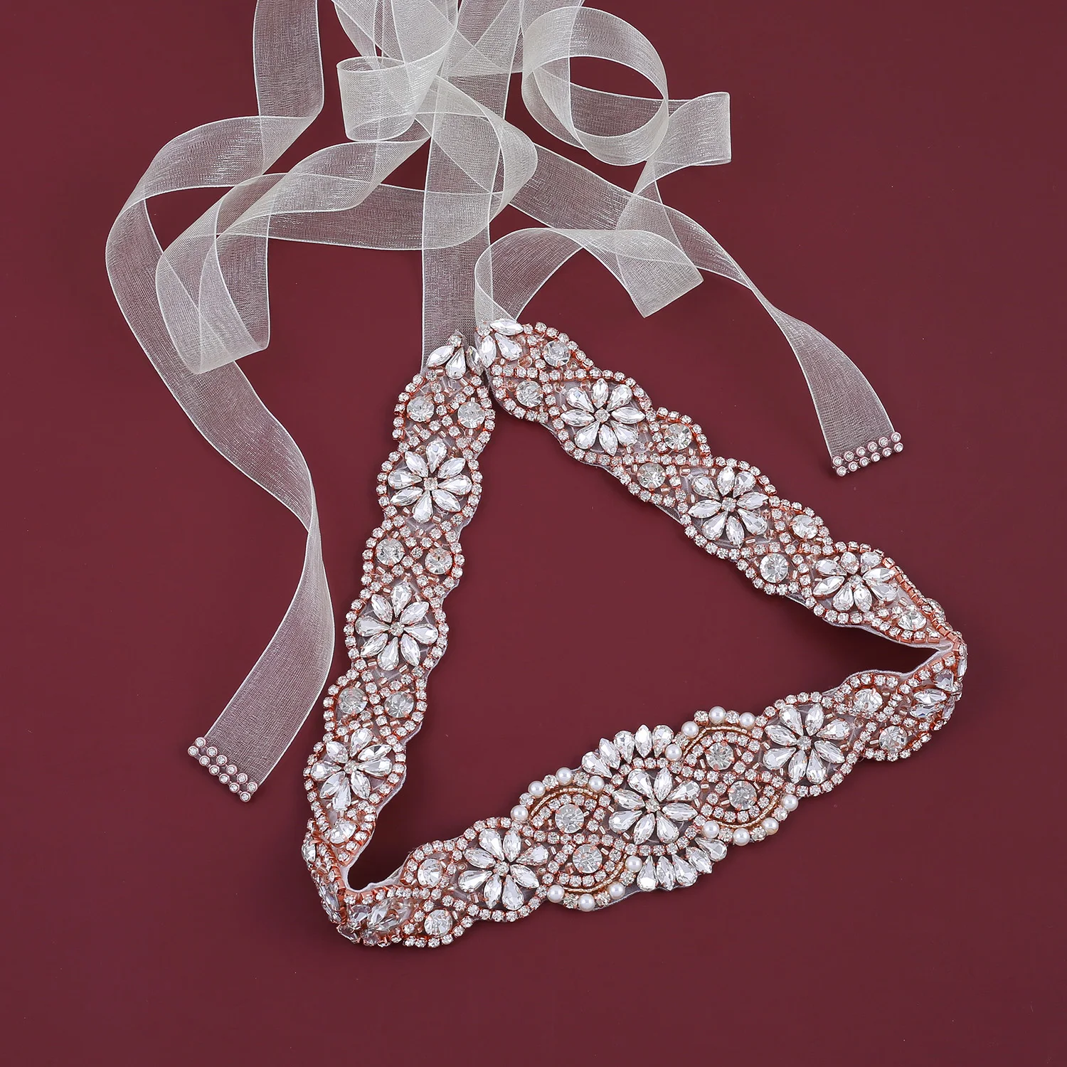 NZUK Diamond Bride Belt Hand made Rhinestone wedding belt Bridesmaid