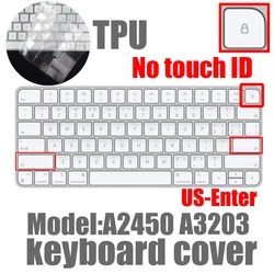 Ultra Thin TPU Keyboard Protector Cover for Magic Keyboard with Touch ID (US A2450 A3203)