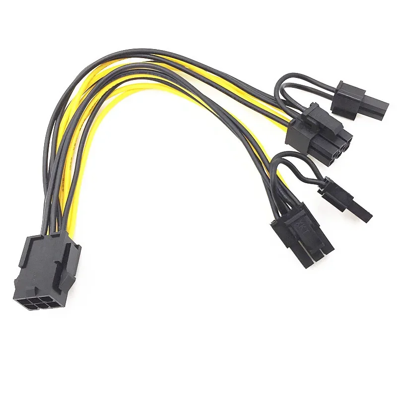그래픽 카드 전원 분배기 케이블, PCI-E 6 핀-듀얼 6 + 2 핀 (6 핀/8 핀), PCIE PCI 익스프레스 6 핀-듀얼 8 핀 전원 케이블, 5 개