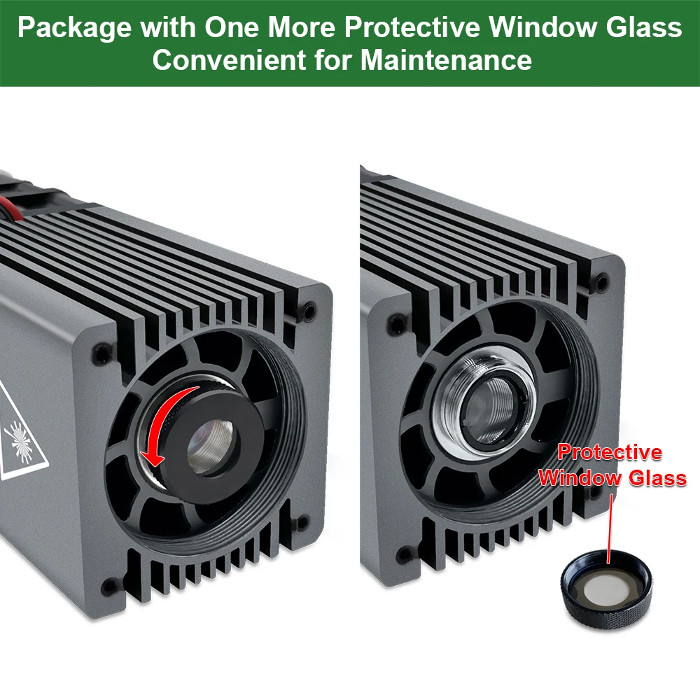 LASER TREE 4W 5W Optical Power Laser Head 450nm Blue Light TTL PWM Module For Laser Engraver Wood Cutting  DIY Woodworking Tools