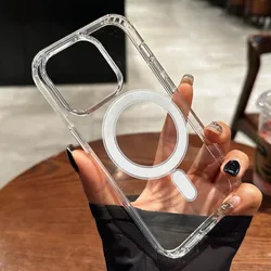 Enhanced Transparent Magnetic Wireless Charging Case with Acrylic Cover - iPhone 18 Pro Max (Clear)