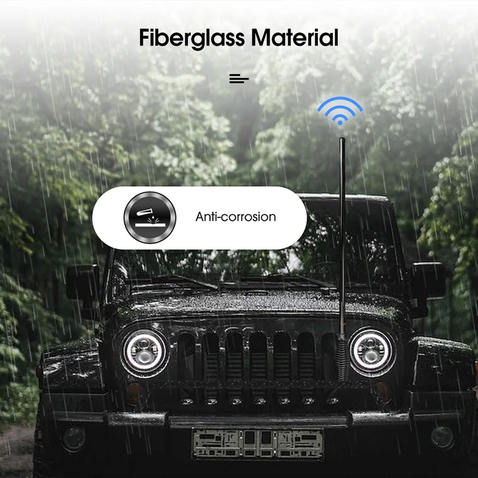 Car Mobile Radio Antenna FRP Fiberglass Radome UHF VHF SL16-J with Spring Mount Retevis MR400 for RT95 RT73 RT90 MR300 GMRS RA86