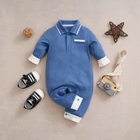 Baby Unisex Boy AndGirl Newborn Jumpsuit Preschool Clothing Baby Casual Comfortable Cotton SpringAndAutumn Long Sleeved Jumpsuit 1