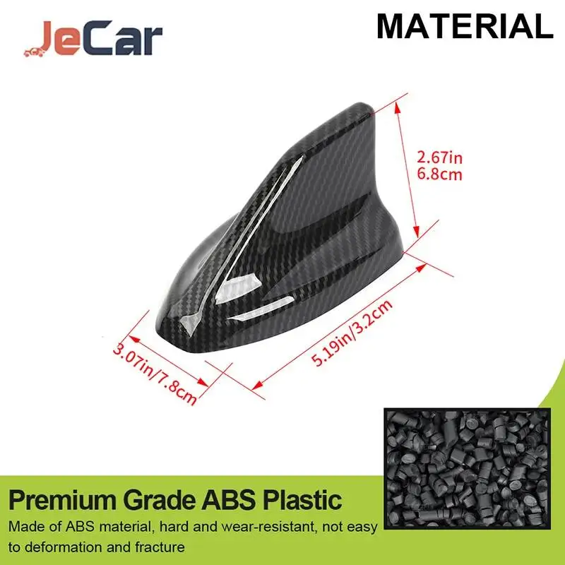 JeCar ABS 자동차 상어 지느러미 안테나 커버 장식 포드 머스탱 2024 UP 자동차 외장 액세서리