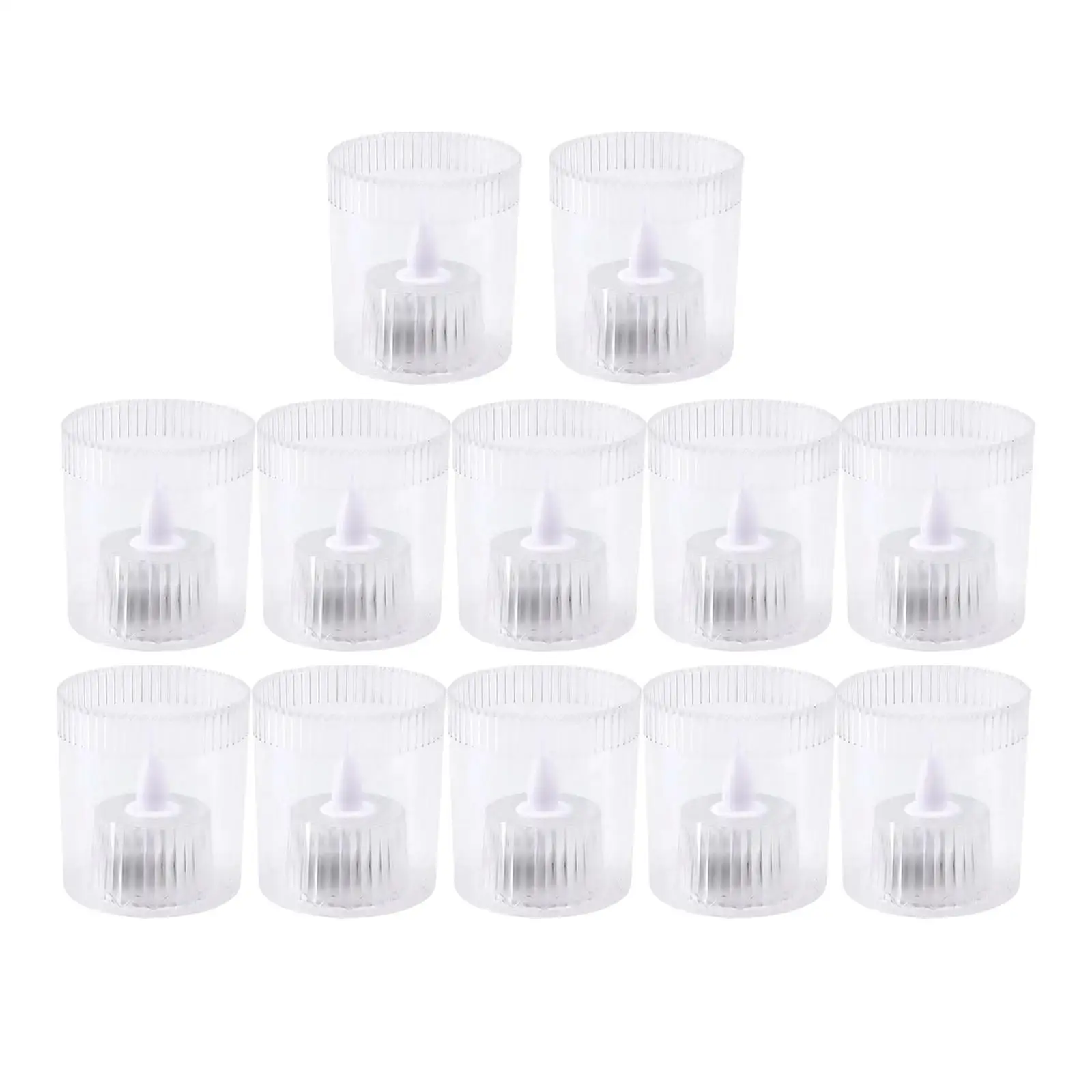 12x Flameless Candles Decorative Birthday Night Lights for Valentine`s Day