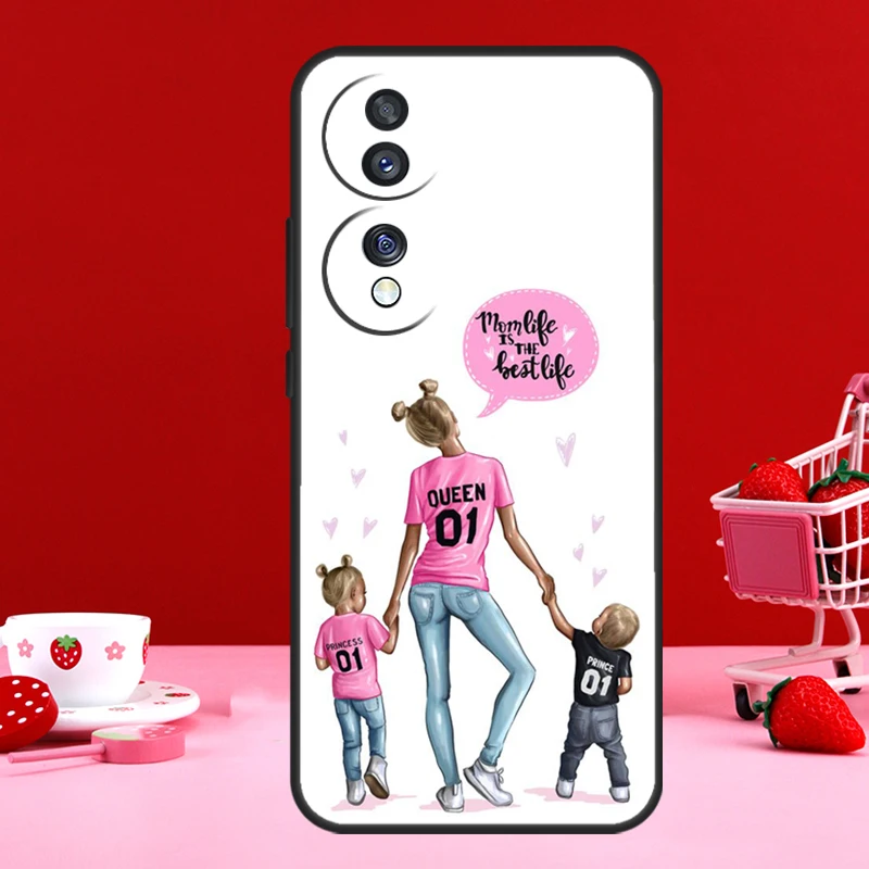 Elegant Mom & Baby Queen Design Phone Case - Premium Back Cover