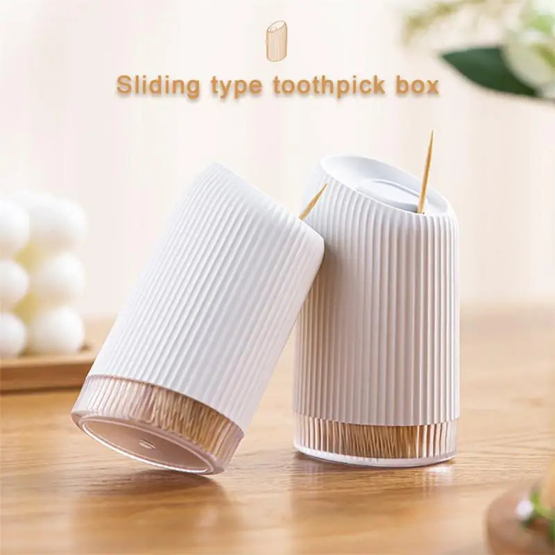 Portable Toothpick Box Household Tooth Pick Holder Container Living Room Portable Storage Boxes Dispenser Dust Proof