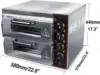 Commercial Pizza Oven Double Oven 1700W 16 inch Stainless Steel Pizza Electric Countertop Pizza and Snack Oven Multipurpose 5