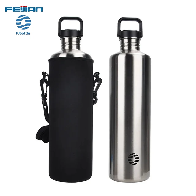 Fjbottle 2L Portable Water Bottle Stainless Steel Cycling Sports Water Bottle Leakproof BPA Free Large Capacity with Bottle Bag 5