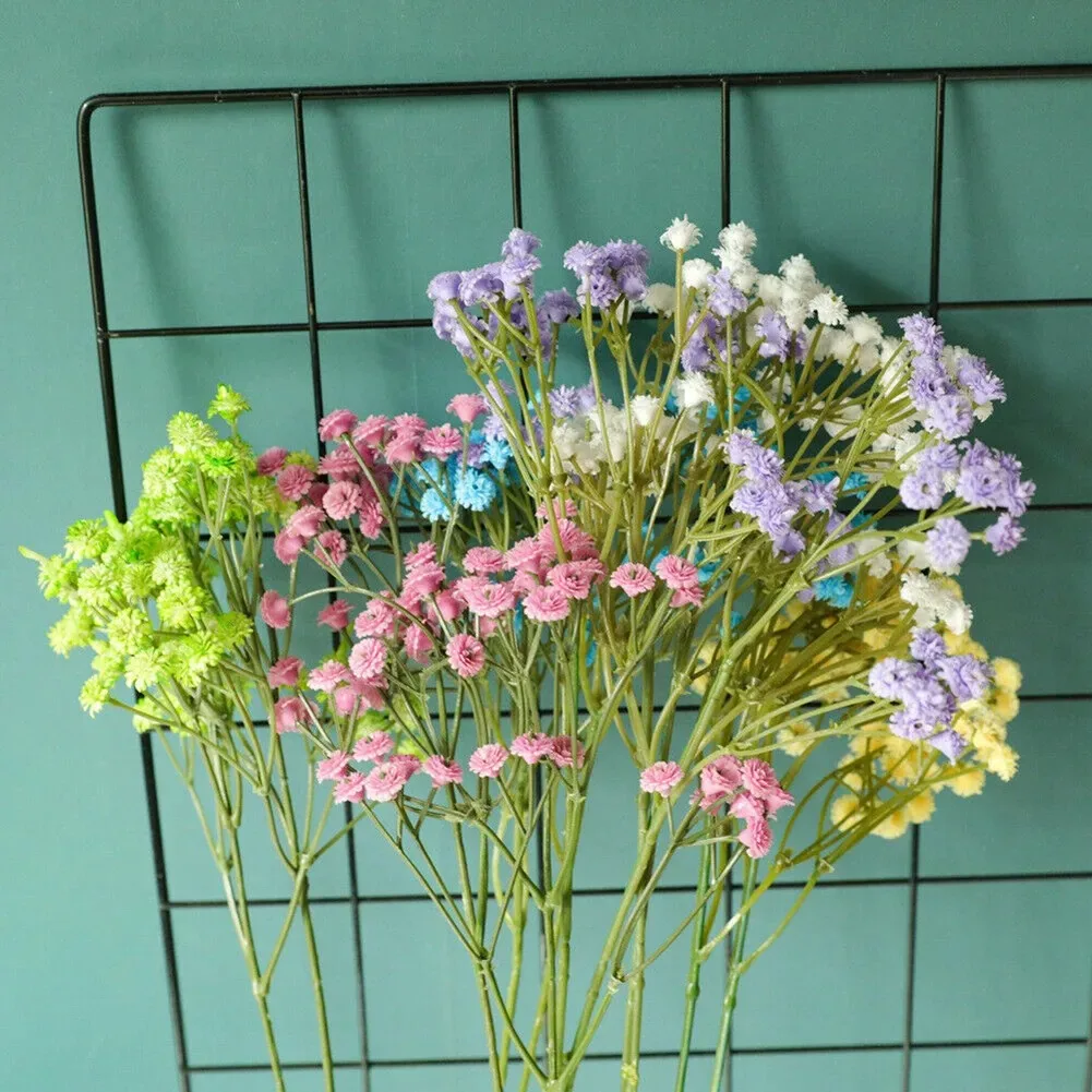108 Köpfe Künstliche Blumen Kunststoff Gypsophila DIY Gefälschte Blumen Bouquet Garten Hochzeit Dekoration Party Im Freien Home Decor Vase – Detail 12