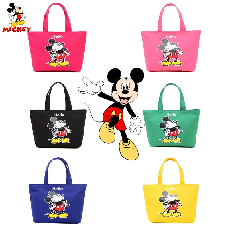 Disney Canvas Handbags Cartoon Mickey Mouse Female High Capacity Tote
