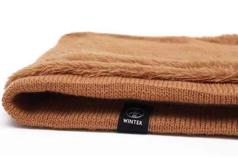 Knitted Neck Warmer Sports Scarf Fashion Soft Women Men Face Cover Winter Skating Running Hiking Scarves Thick Cold-proof Collar