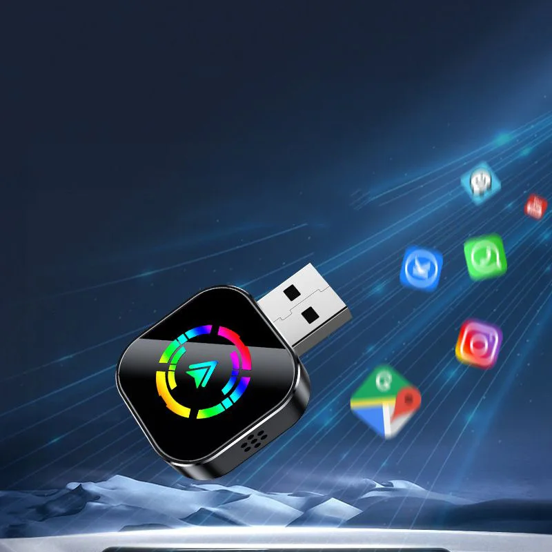 Upgrade 3 in 1 Wireless Carplay Mirror Link Adapter Instant Wired to Wireless Conversion Plug & Play for Wired Carplay