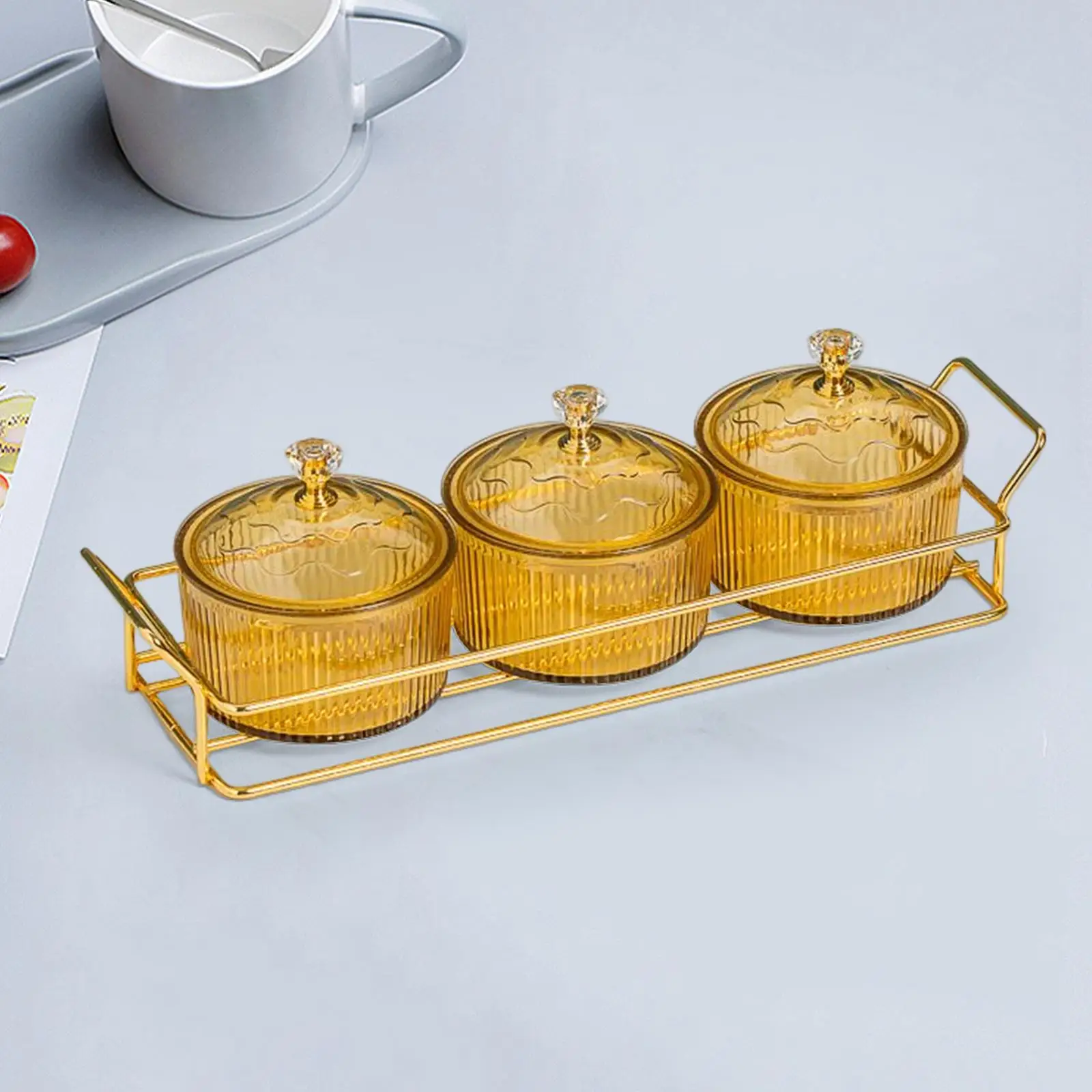 Dishes Bowls with Lid Caddy Serving Platter for Dried Fruits