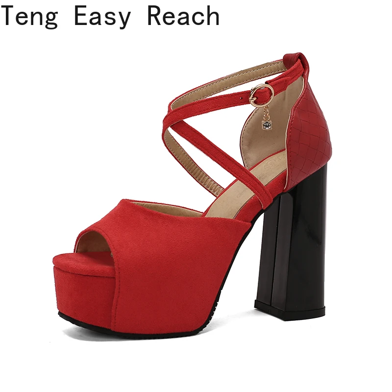 

Women's Sandals 2024 Summer New Fashion Sexy Classic High Heels Pumps Ladies Platform Ankle Strap Shoes Women Zapatos De Mujer