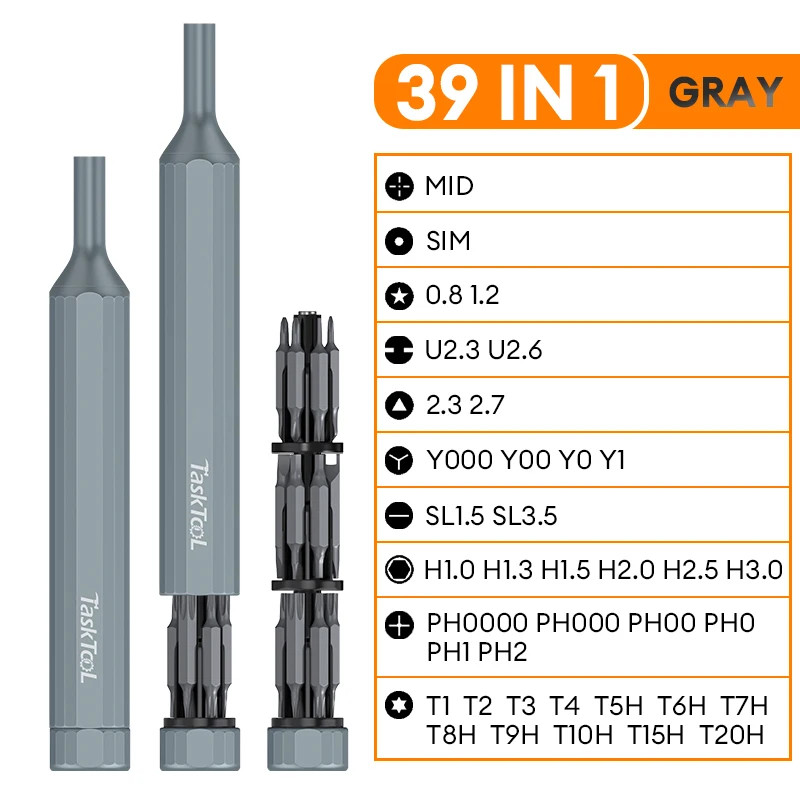 TASKTOOL Magnetisches Präzisions-Schraubendreher-Set, 39-in-1, mit 24-teiligem Mini-Taschenschraubendreher-Set, kleines Reparaturset für Mobilgeräte – Detail 13