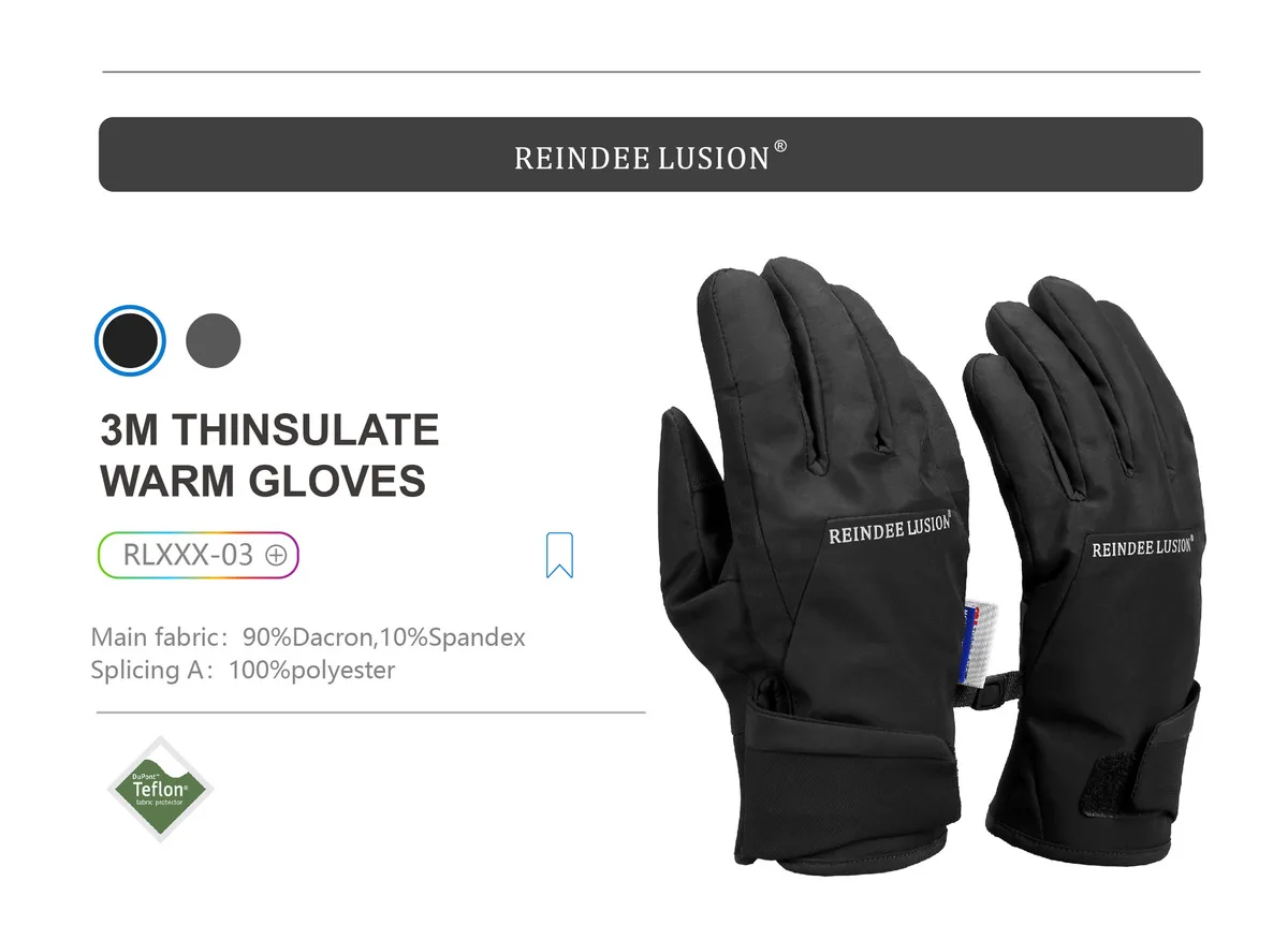 Reindee Lusion 22FW 3M Thinsulate warm gloves 3d bending design waterproof techwear gorpcore outdoor