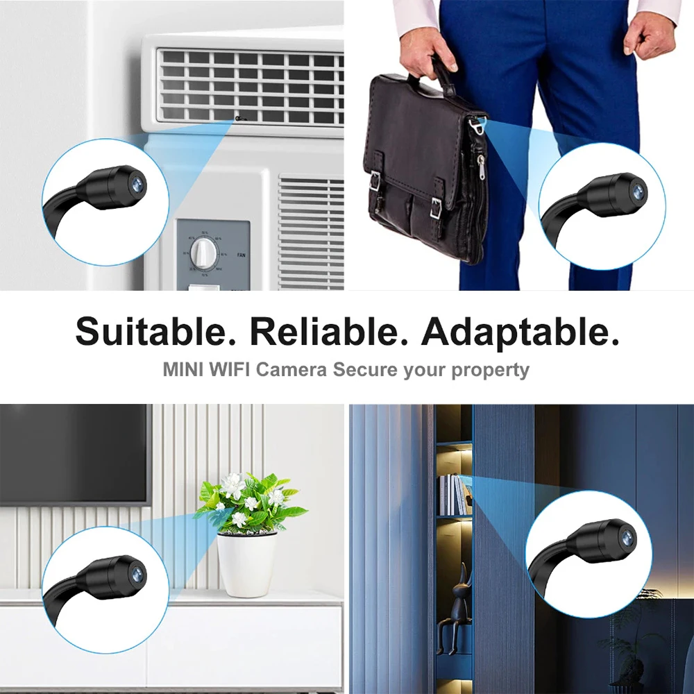 Hand holding mini camera