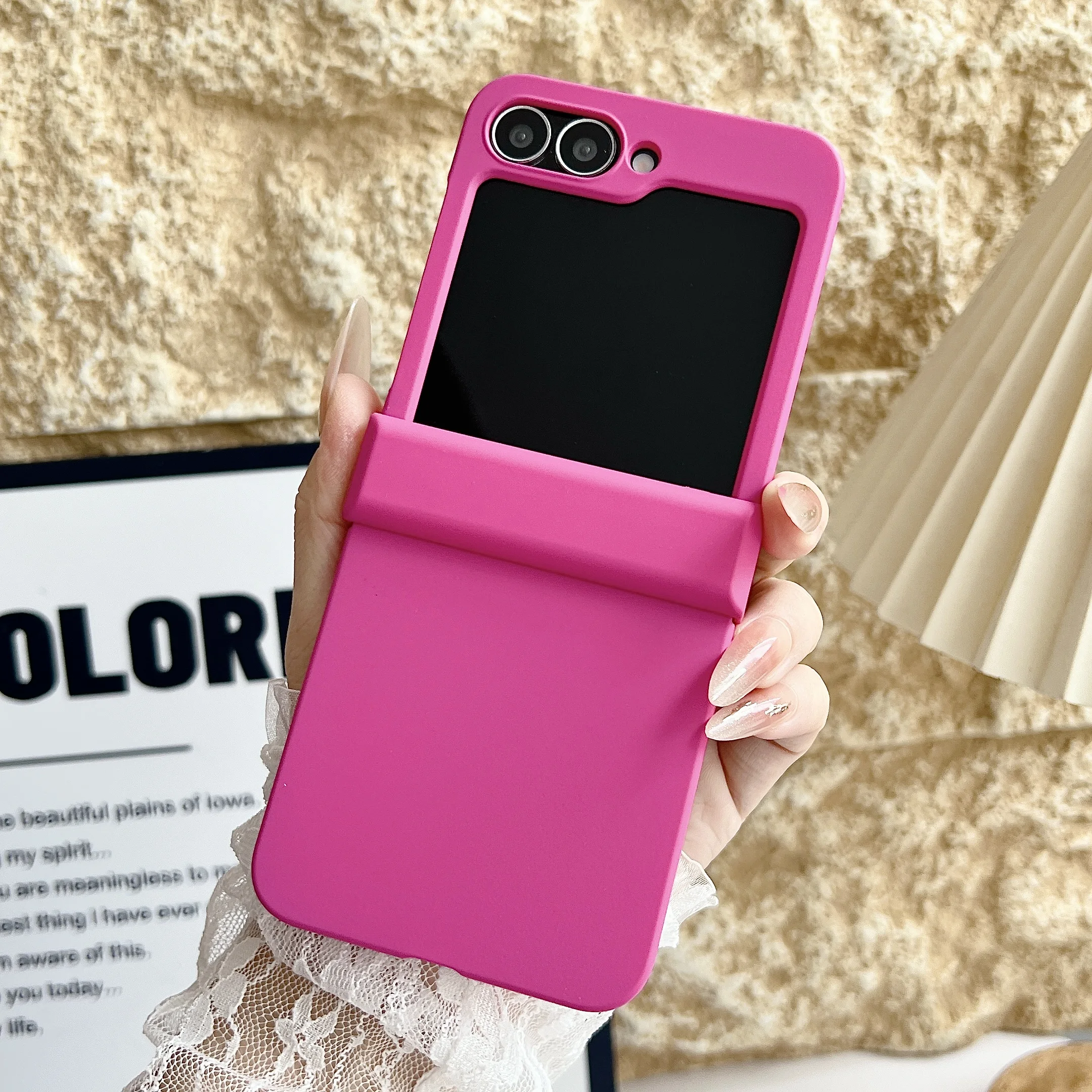 Candy Color Shockproof Foldable Phone Case with Hinge Protection