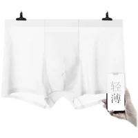 3 pièces de haute qualité hommes sous-vêtements en soie glacée été mince respirant sans couture culottes Sexy hommes caleçons grande taille 3
