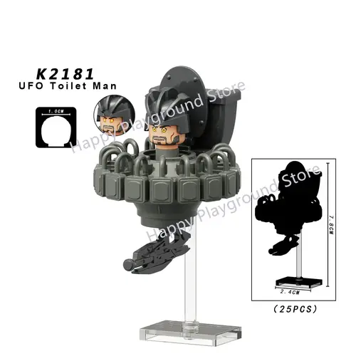 New KDL SWAT Skibidi Toilet Man Figures Anime Block Toys TvMan Titan Cameraman Speakerman Bricks Model Toy Birthday Gift - Image 7