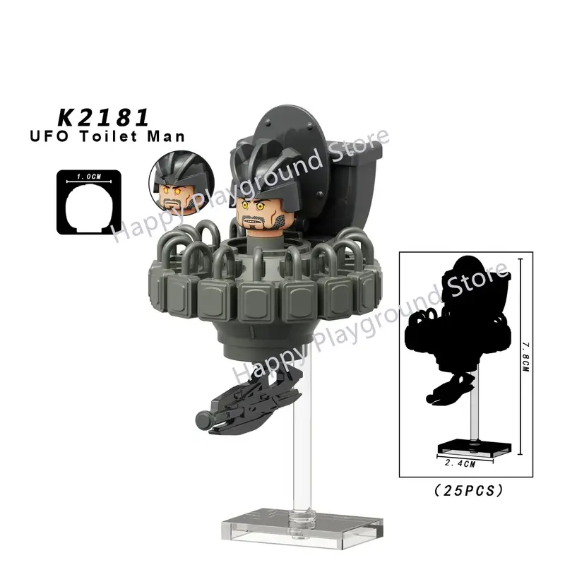 New KDL SWAT Skibidi Toilet Man Figures Anime Block Toys TvMan Titan Cameraman Speakerman Bricks Model Toy Birthday Gift - Image 7