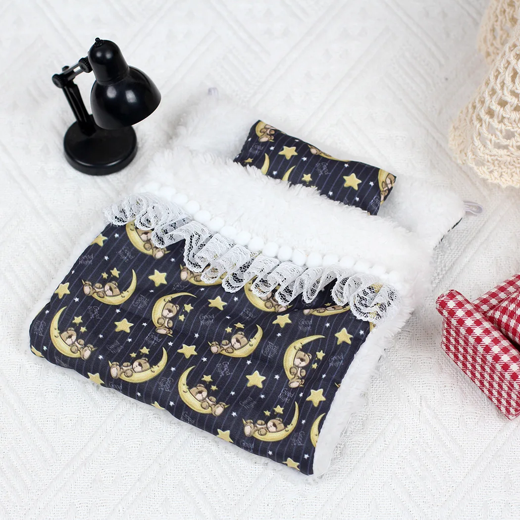 Kit Literie Pour Poupée Macaron Labufu 17 Cm - Couverture Et Taie D'Oreiller - Décoration Maison De Poupée