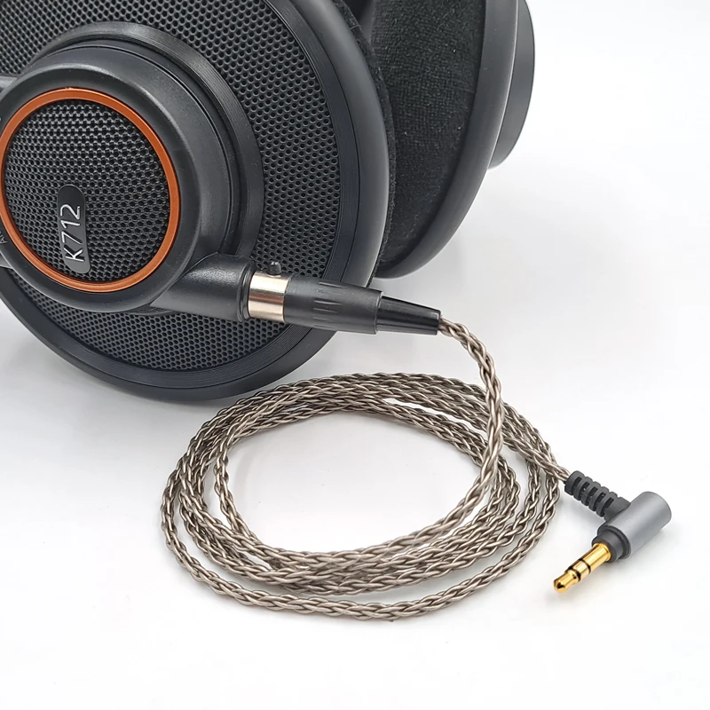 

Кабель для наушников, для AKG Q701, K240S, K175, K245, K275, XLR, mini xlr 3-контактный, K371, K712, медный, посеребренный, монокристаллический [6 сердечников]