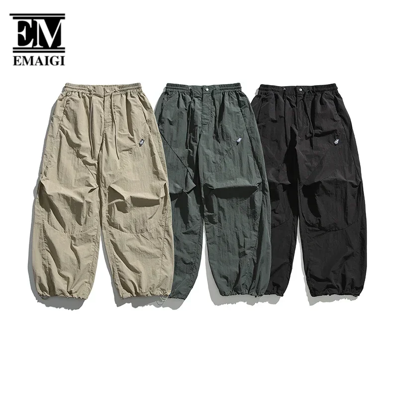 

Men Loose Casual Drawstring Cityboy Outdoor Sport Fashion Overalls Cargo Pants Women Hip Hop Pant Couple Unisex Trousers