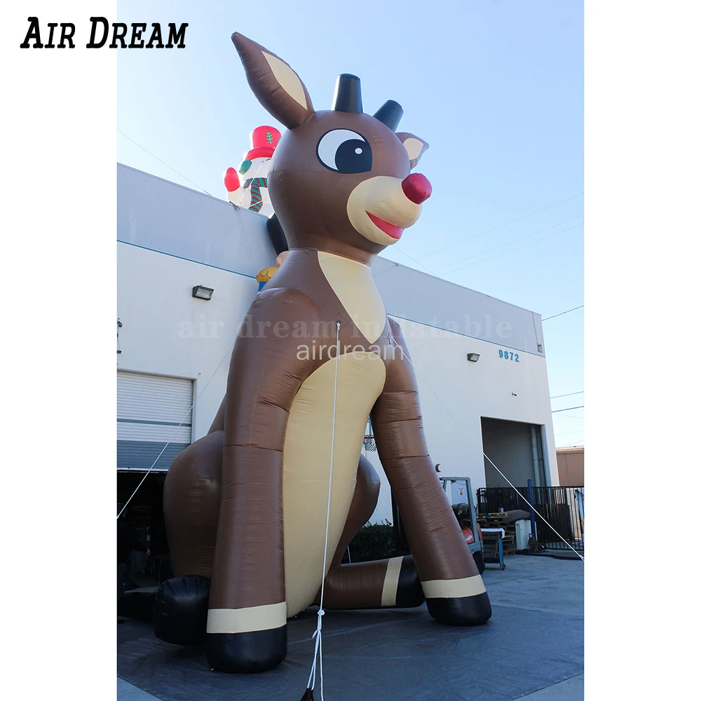 Sale 6m 20ft giant inflatable Christmas reindeer Inflatable Rudolph / big Christmas inflatable elk deer for outdoor display