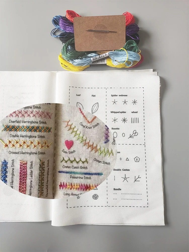New DIY Stitch Book Embroidery Stitch Book Embroidery Sewing Sewing Books for Beginners Adult