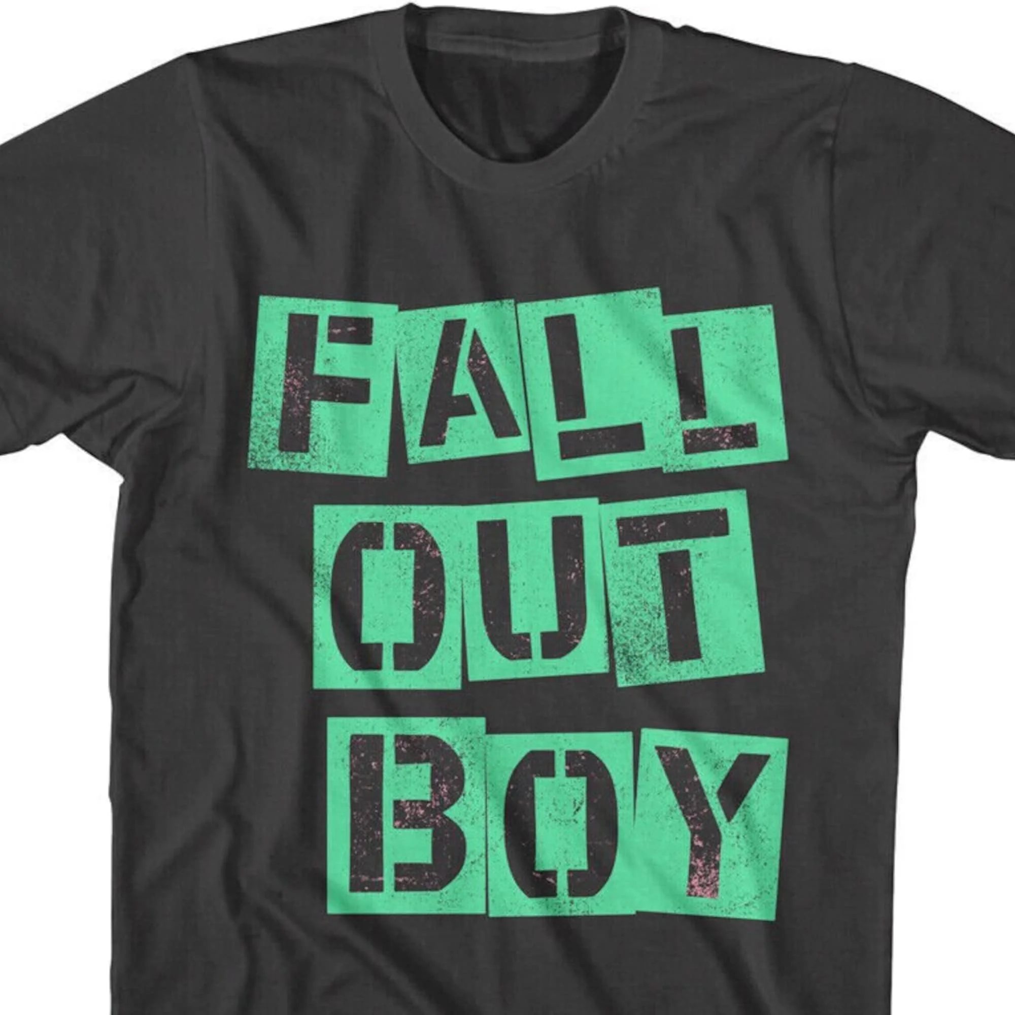 Fall Out Boy Tshirt Scrabble Logo Rock Punk Music Shirts