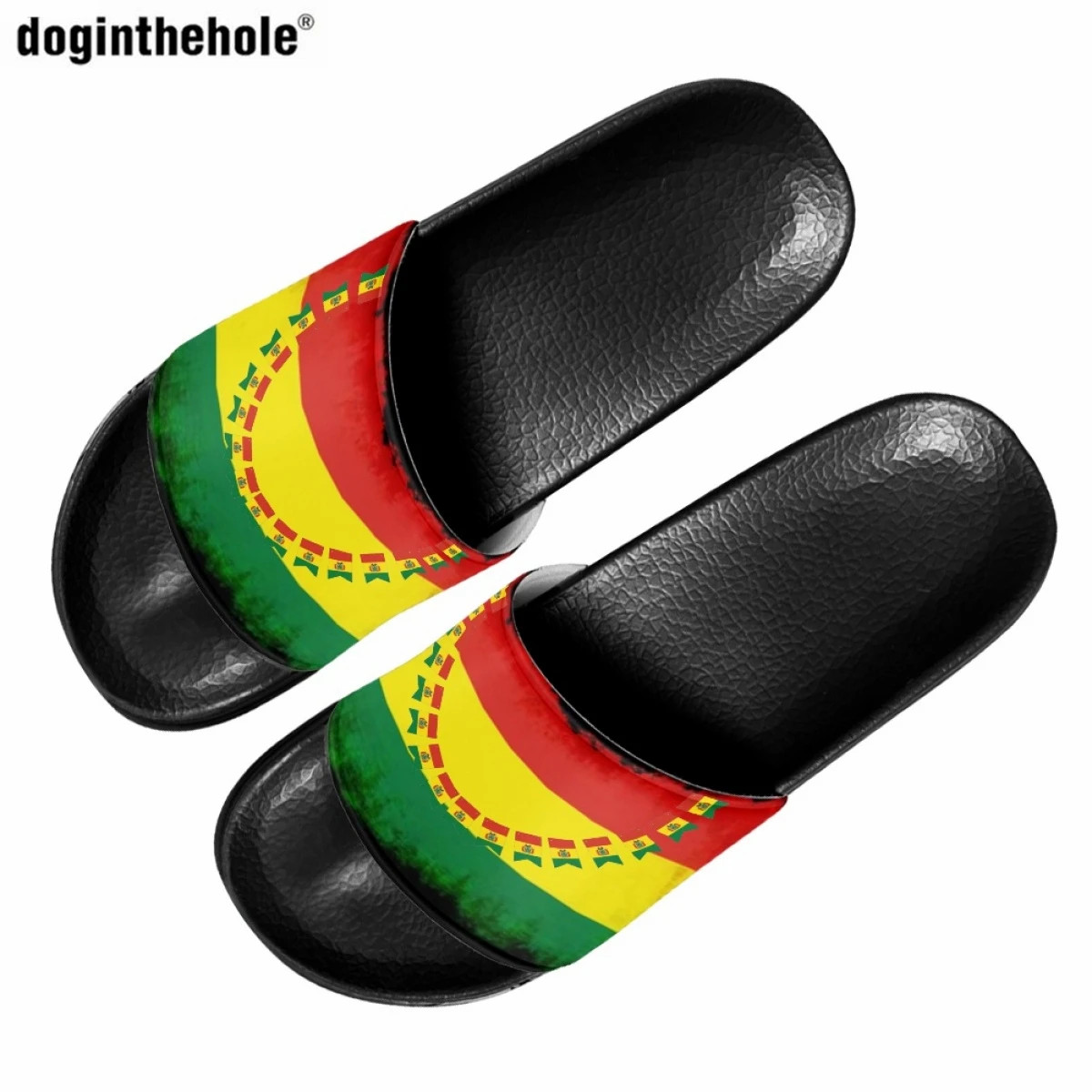 thumbnail image 1 of Doginthehole - Zapatillas de verano para mujer, antideslizantes, con estampado de bandera de Bolivia, para el hogar, sandalias de playa ligeras de EVA, zapatos para vadear, 1 of 5