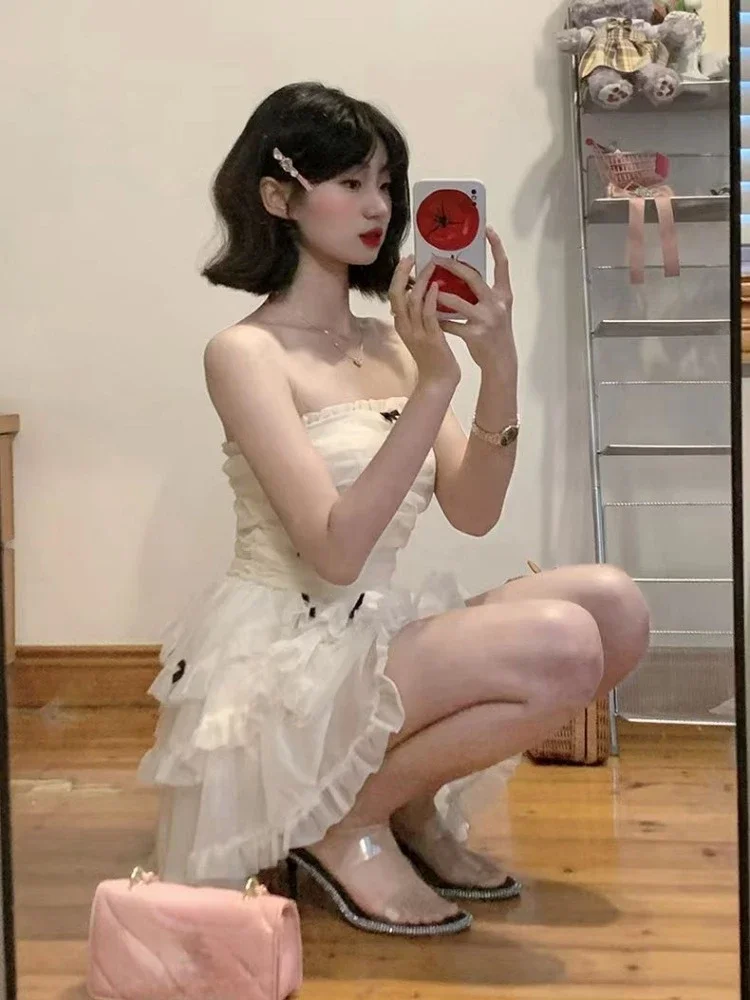 조차 파티 블랙 드레스 여성 캐주얼 코르셋 Y2k 미니 오피스 레이디 민소매 Bodycon 레이스 원피스 한국어