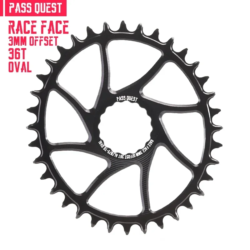 PASS QUEST チェーンリング 52-36T ブラック パスクエスト-ロード