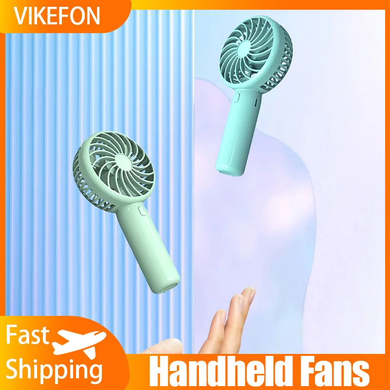 Three-gear Adjustable Mini Portable USB Handheld Small Pocket Fans Desktop Noise Reduction Fan for Office Bedroom Outdoor Travel