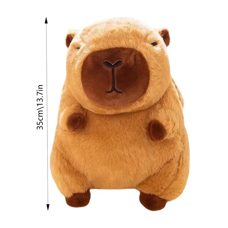 Portable Hand Warmer Capybara Hot Water Bottle Plush Toy Winter Large Warm Bottle Plush Pillow Doll With Hand Filling Pouch Cartoon Hand Warmer Bag