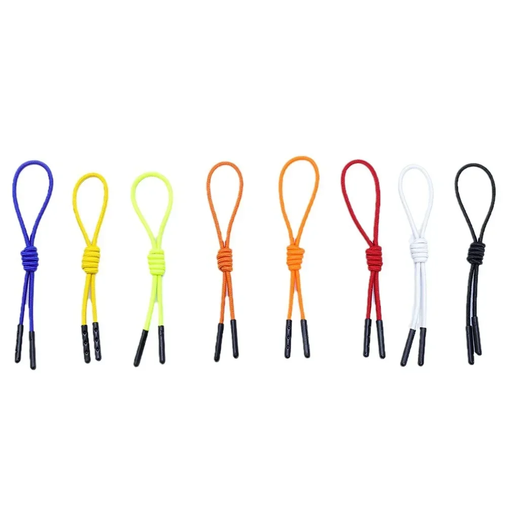 Zipper Pullers 5pcs Elastic Rope Zipper Pullers Bright Colorful Polyester Rope Decorative Puller Suitcase Handbag