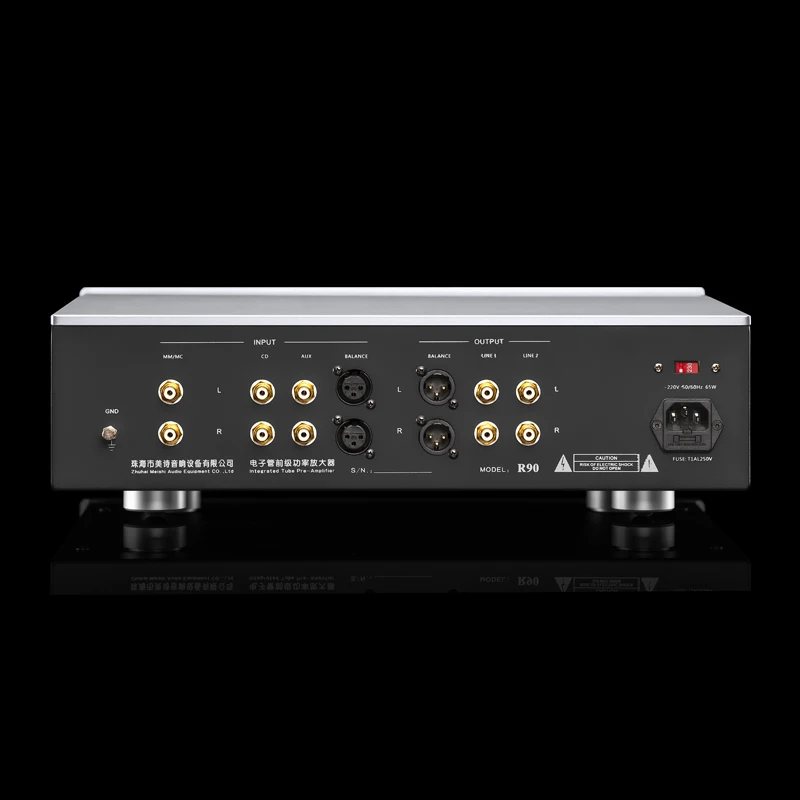 MUZISHARE R90 담즙 사전 단계 전력 증폭기, 발열 등급 순수 담즙 기계, 주파수 조정 기능이 있는 전자관 전단계