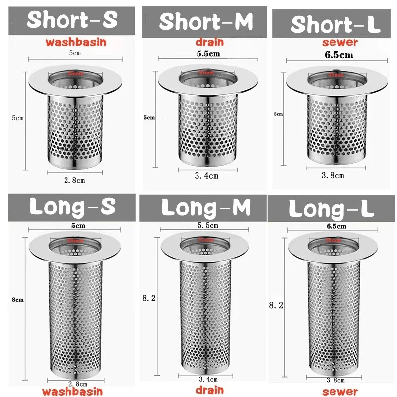 Stainless Steel Sink Strainer Floor Drain Filter Instock Looks